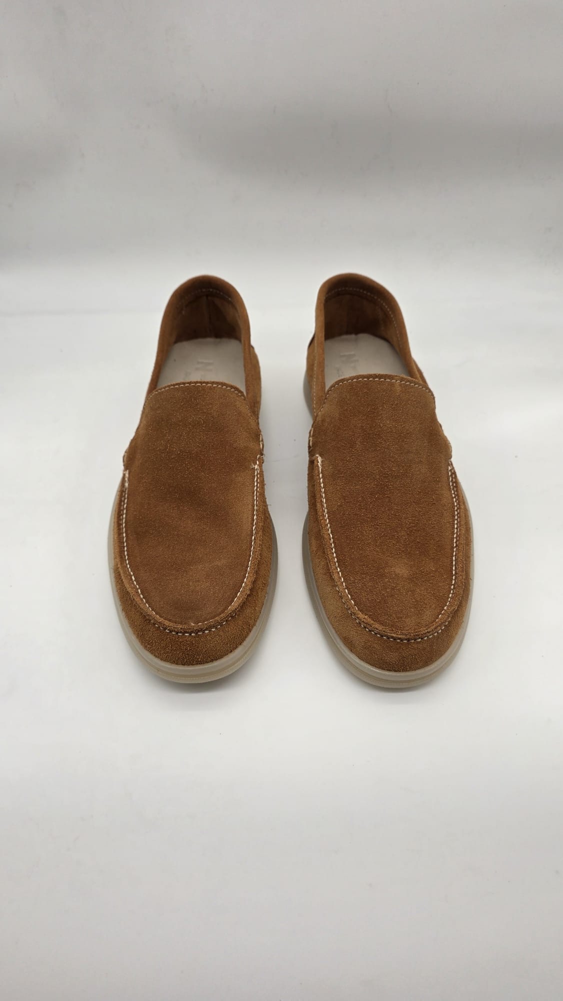 MOCASSINO DA UOMO IN PELLE CAMOSCIO CUOIO