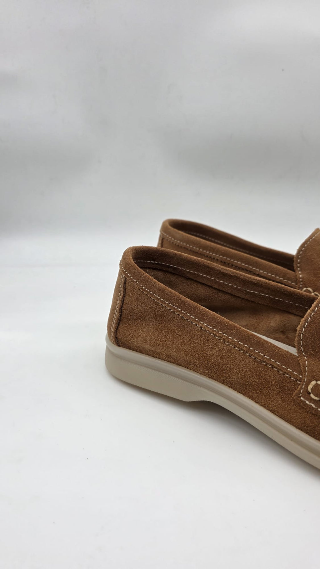 MOCASSINO DA UOMO IN PELLE CAMOSCIO CUOIO