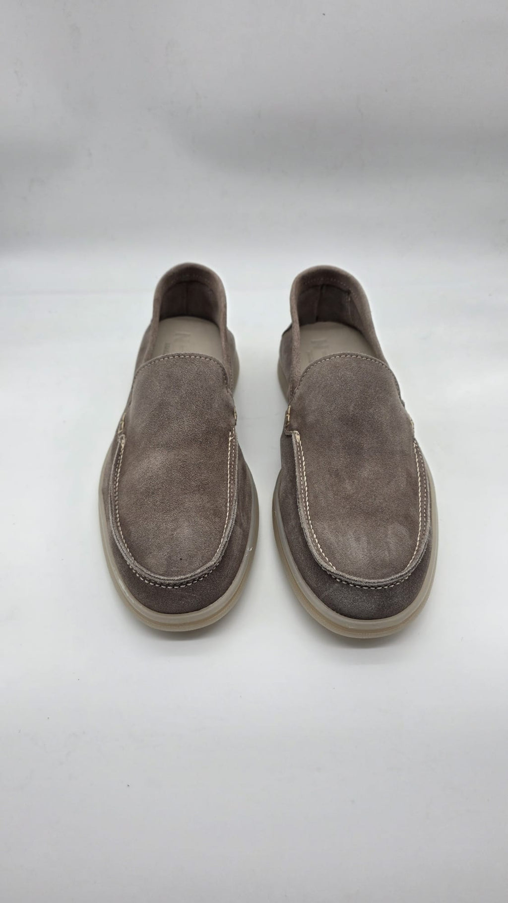 MOCASSINO DA UOMO IN PELLE CAMOSCIO TORTORA