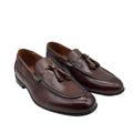 Loafer da uomo in vera pelle marrone , fondo gomma light