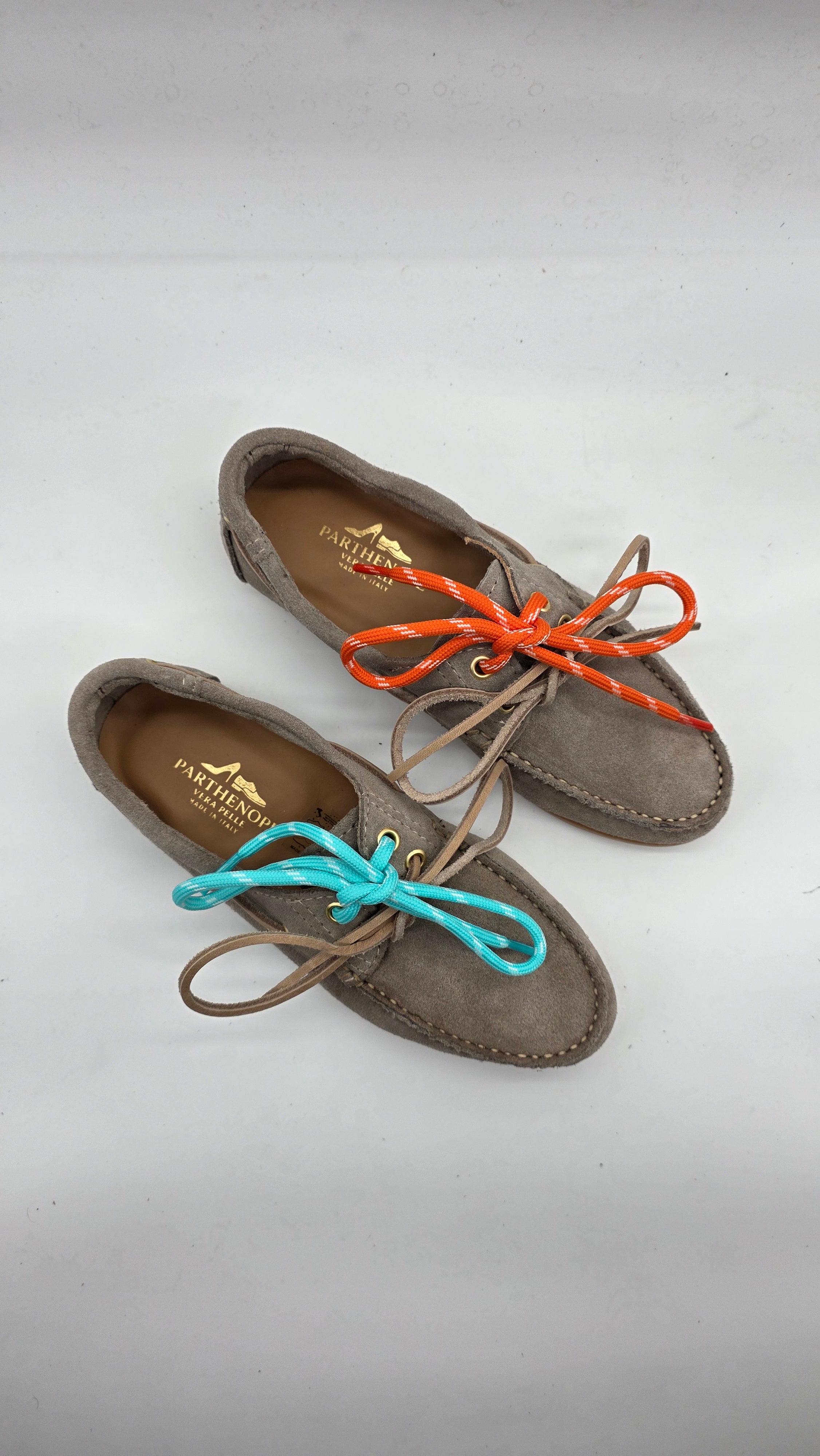 MOCASSINO BARCA DA DONNA IN VERA PELLE CAMOSCIO BEIGE