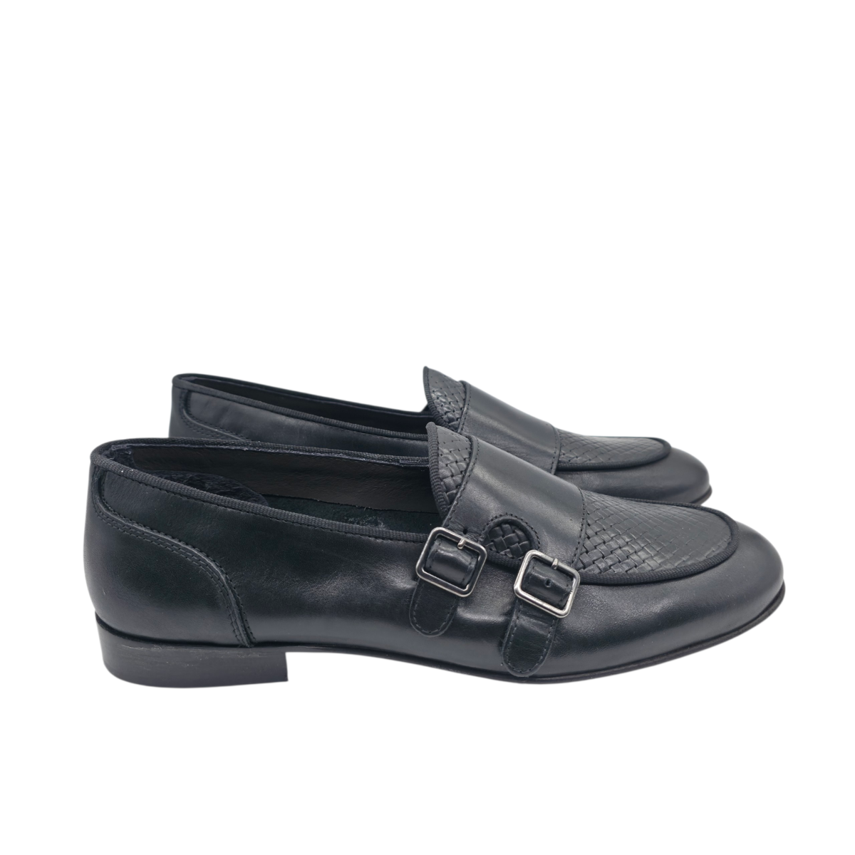 MOCASSINO DOPPIA FIBBIA INTRECCIO