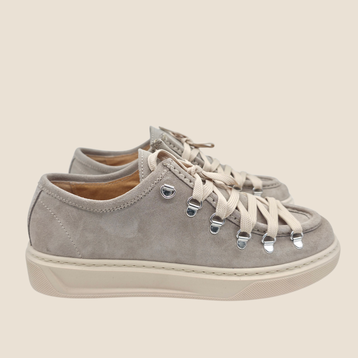 Sneakers Ciro Beige - Vera Pelle Made in Italy