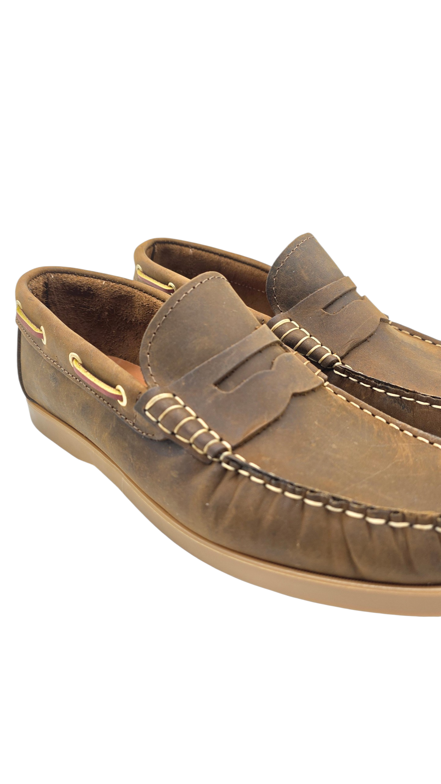 MOCASSINO DA UOMO IN VERA PELLE MARRONE