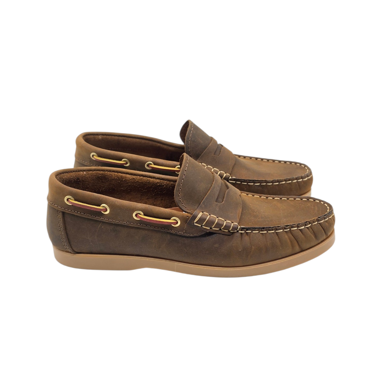 MOCASSINO DA UOMO IN VERA PELLE MARRONE