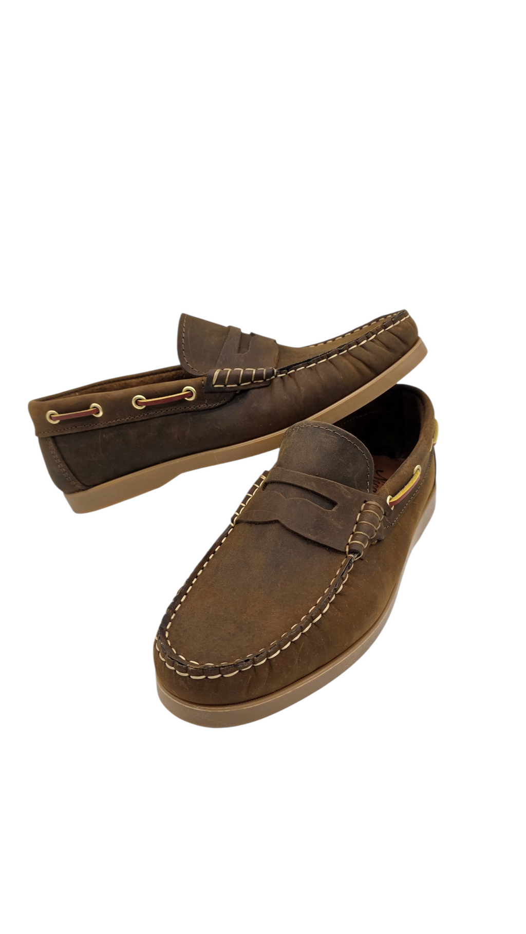 MOCASSINO DA UOMO IN VERA PELLE MARRONE