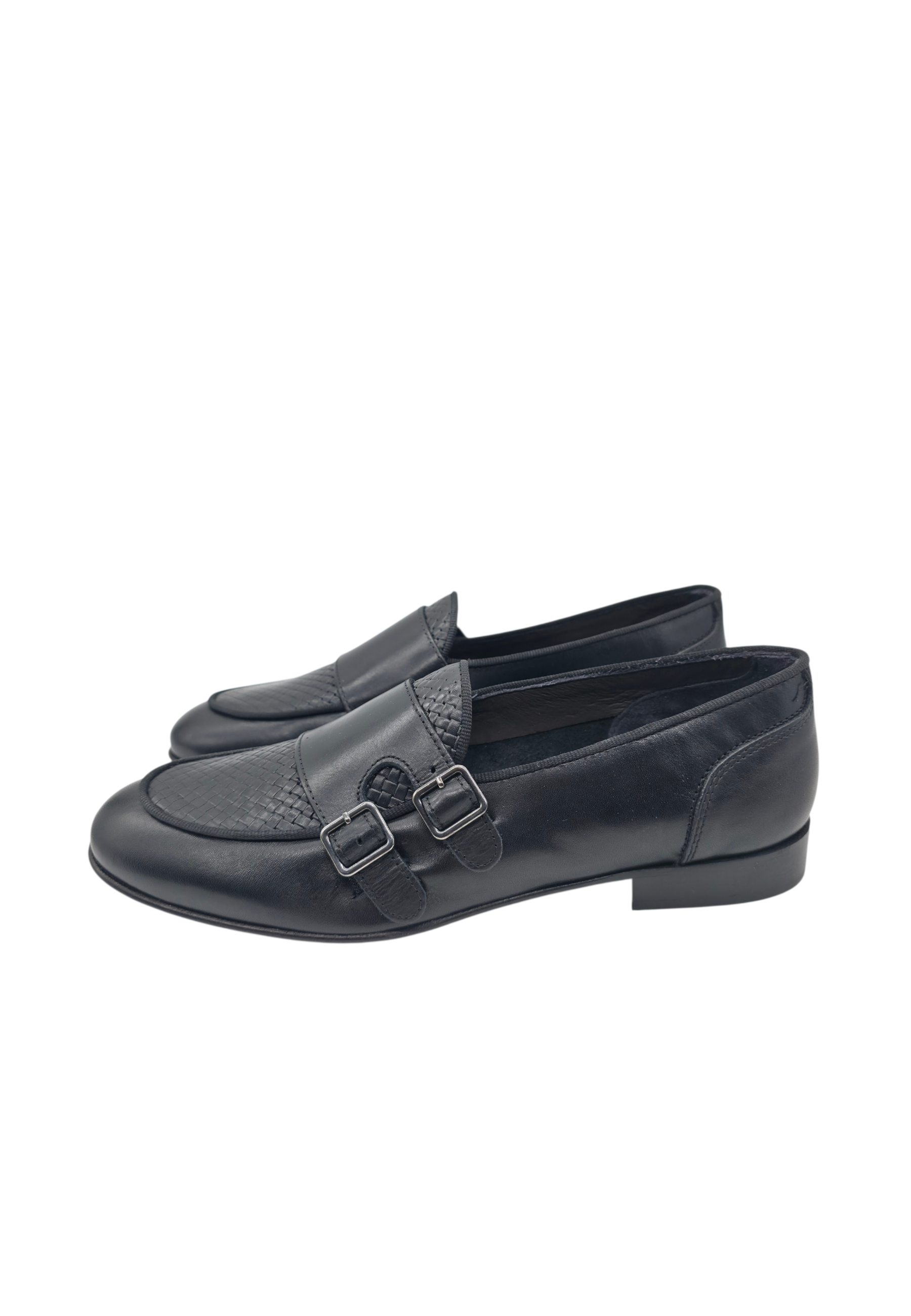 MOCASSINO DOPPIA FIBBIA INTRECCIO