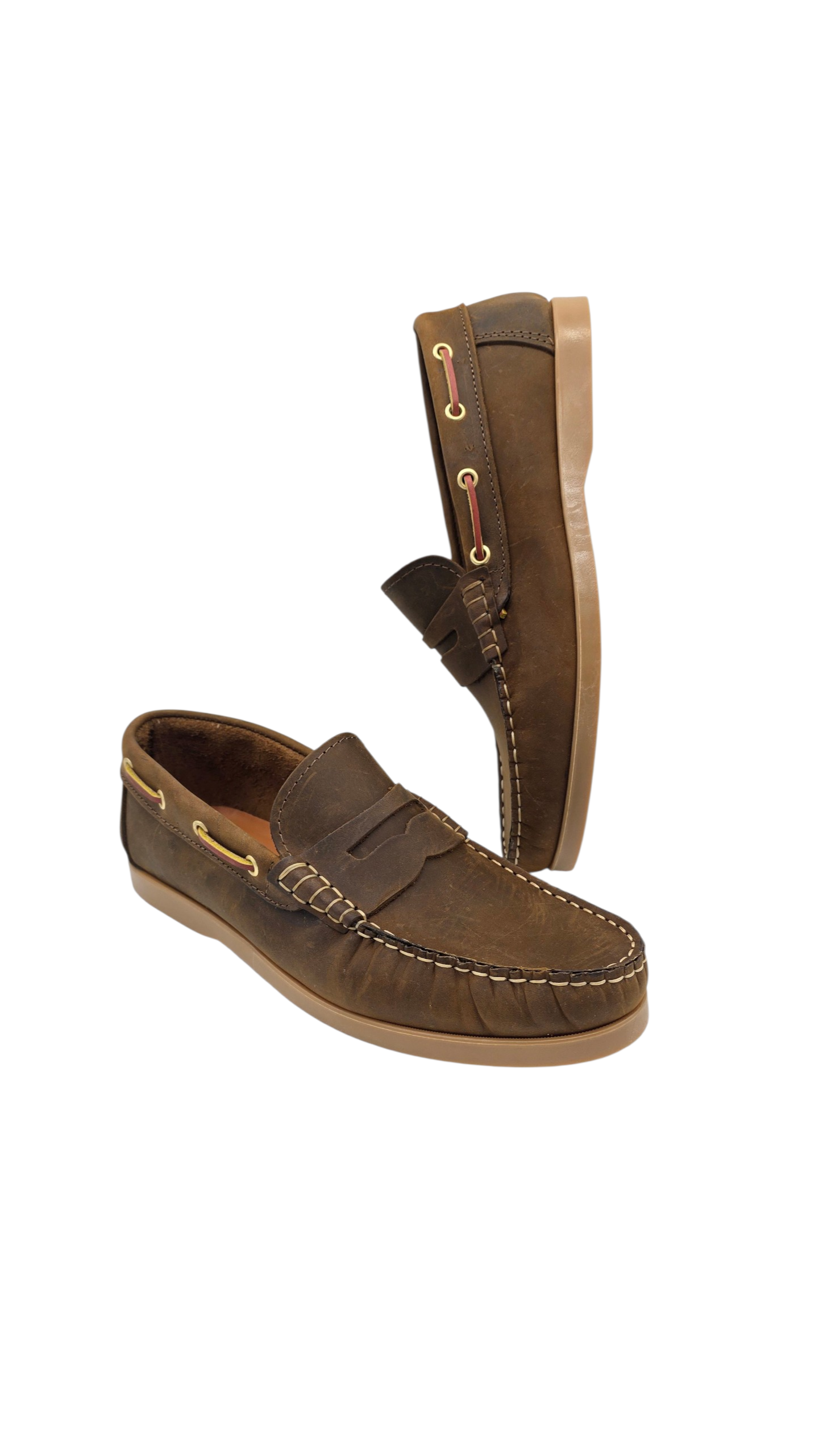 MOCASSINO DA UOMO IN VERA PELLE MARRONE