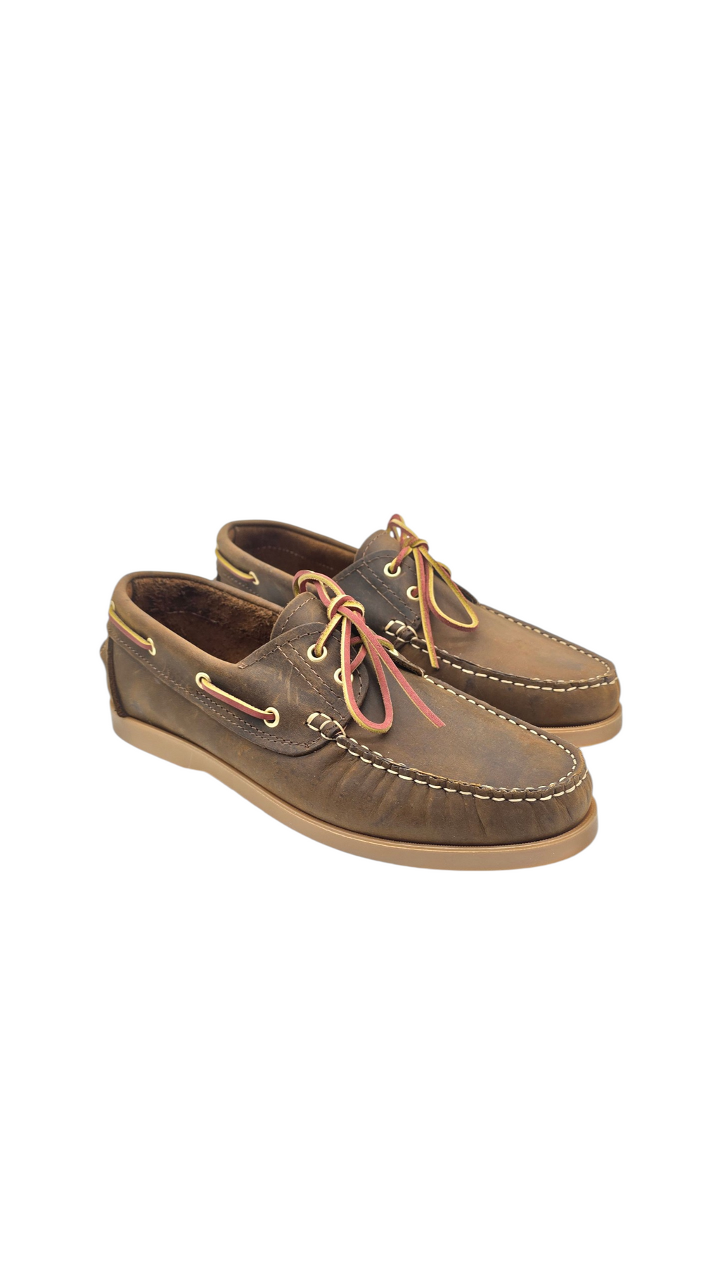 Modello barca da uomo in vera pelle marrone